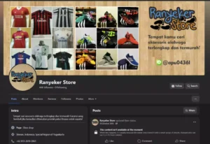 Gambar 3. Tampilan halaman Facebook Ranyeker Store