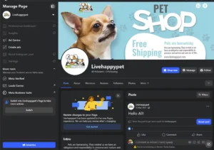 Gambar 3 Feed Facebook Livehappypet menampilkan promosi dan konten edukatif