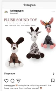 Gambar 4 Mainan anjing Plush Sound Toy yang lucu dan tahan gigitan