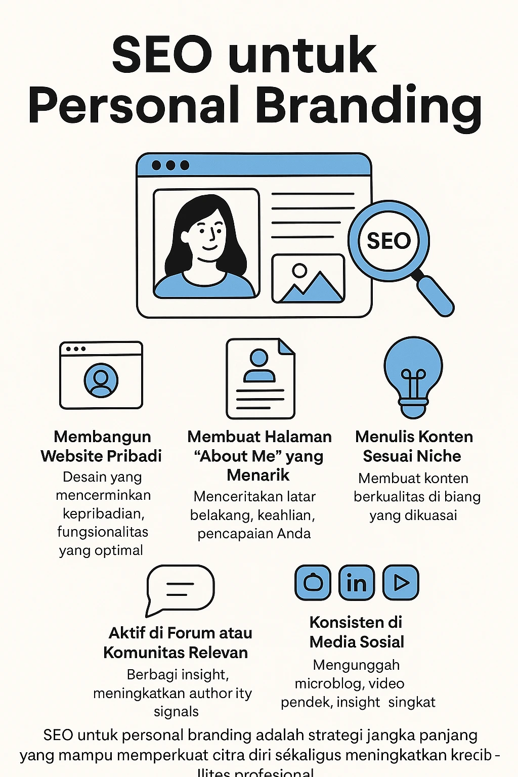 Infografis Konten SEO untuk Personal Branding