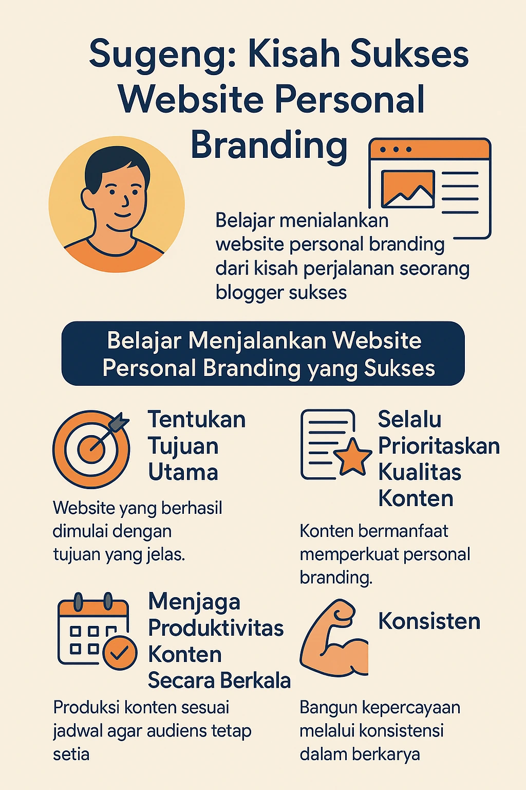 Infografis Tips Website Personal Branding Sukses