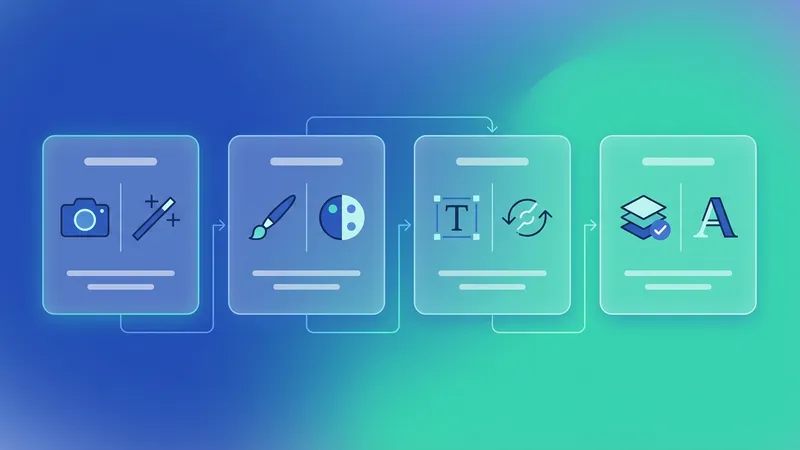 Ilustrasi berbagai efek teks yang dihasilkan oleh Adobe Firefly, seperti teks api, es, dan logam