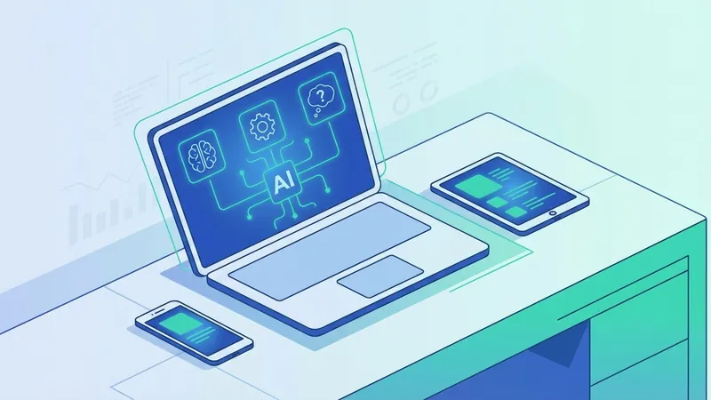Ilustrasi Kecerdasan Buatan (AI) yang modern dan futuristik