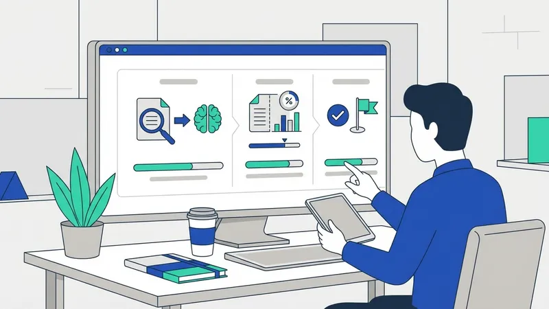 Diagram alur kerja AI detector yang menunjukkan proses analisis teks dan identifikasi konten AI