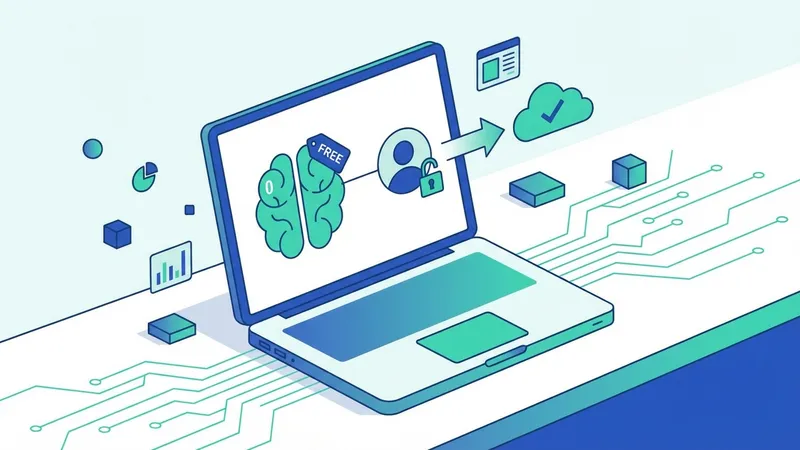 Ilustrasi AI gratis tanpa login, menunjukkan ikon AI yang mudah diakses tanpa registrasi