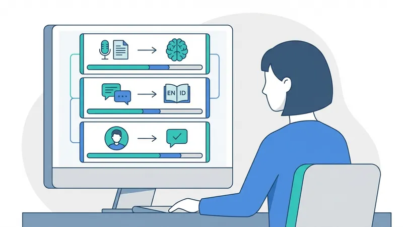 Diagram alur kerja AI translator