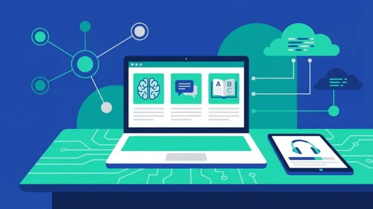 ai untuk belajar bahasa inggris - ilustrasi konsep utama