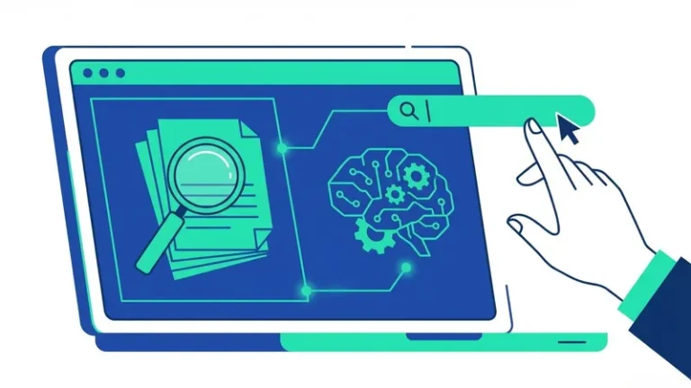 ai untuk cari jurnal - ilustrasi konsep utama