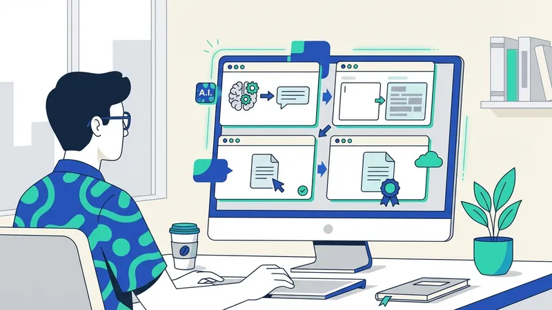 Tim marketing berkolaborasi dengan AI untuk menghasilkan ide konten