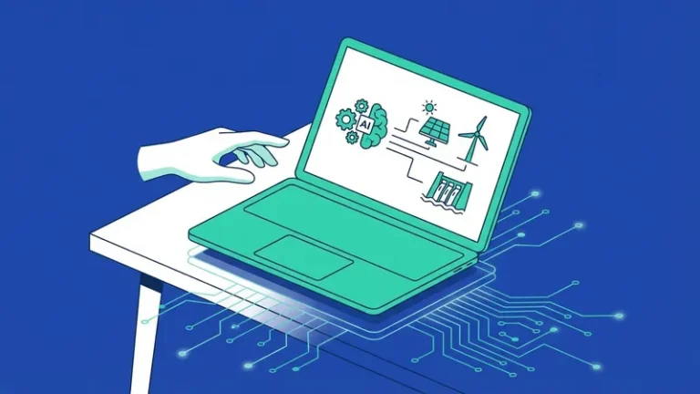 ai untuk energi terbarukan - ilustrasi konsep utama