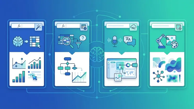 Tim bisnis berdiskusi sambil melihat data yang dianalisis AI di Excel