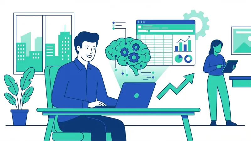 Grafik dan data yang kompleks di Excel, menunjukkan hasil analisis AI