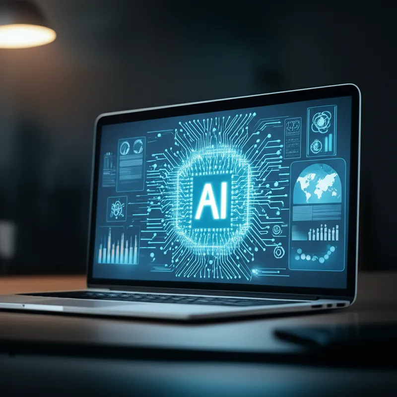 AI untuk HR management menunjukkan automasi proses rekrutmen onboarding dan performance review