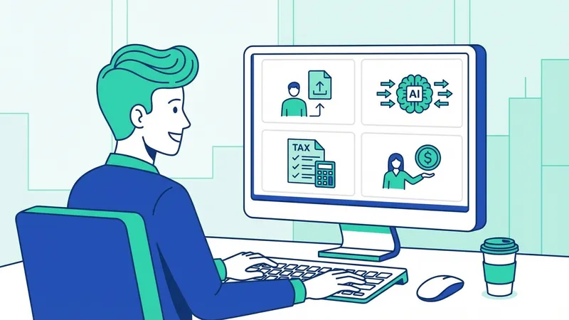 Software AI untuk pajak menampilkan grafik dan data keuangan