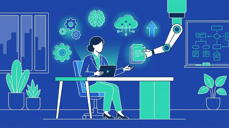 Robot AI sedang membuat video TikTok dengan efek augmented reality