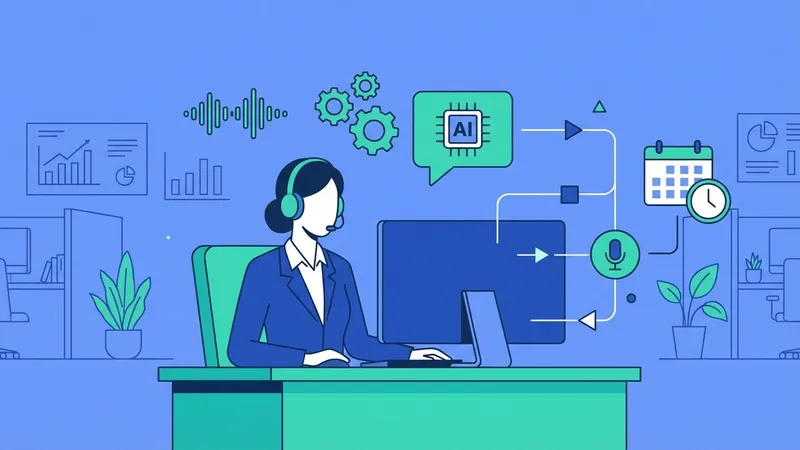 Robot AI sedang berbicara dengan manusia, menggambarkan masa depan AI Voice Generator
