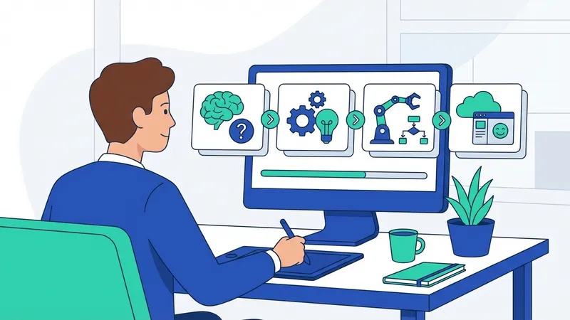 Ilustrasi jaringan saraf buatan yang kompleks, menunjukkan node dan koneksi