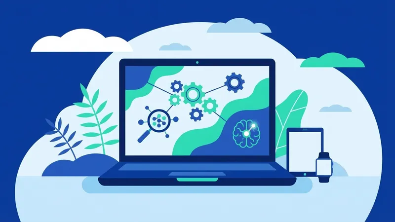 Ilustrasi konsep Artificial Intelligence dengan otak robotik dan jaringan data