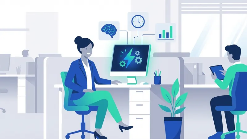 Grafik pertumbuhan bisnis yang didorong oleh AI dan kecepatan
