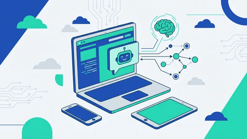 Ilustrasi bot Telegram AI berinteraksi dengan pengguna di layar smartphone