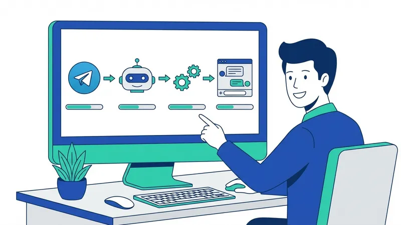 Diagram alur kerja bot Telegram AI yang menunjukkan interaksi pengguna dan pemrosesan AI