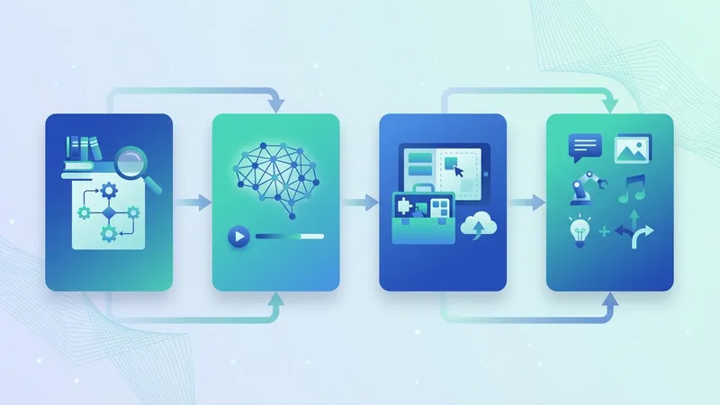 Ilustrasi chatbot AI sedang berinteraksi dengan pengguna