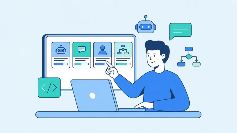 Ilustrasi berbagai jenis chatbot AI yang berbeda
