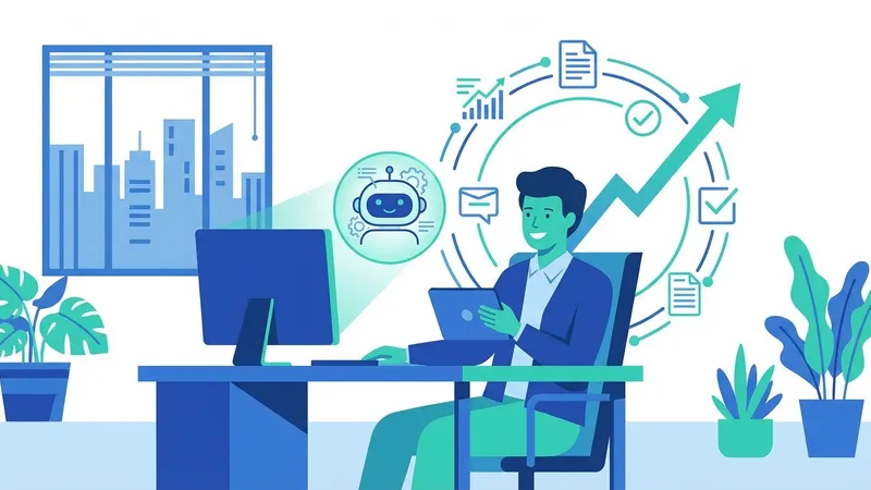 Ilustrasi masa depan AI dan Copilot dalam lingkungan kerja modern