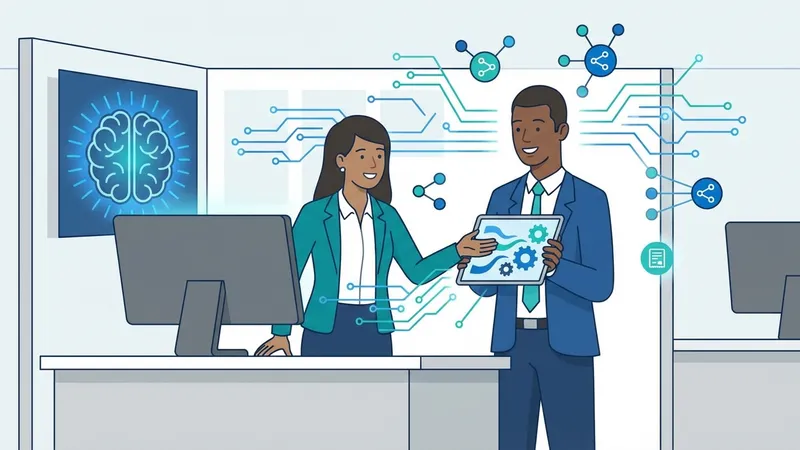 Tim bisnis berdiskusi tentang implementasi AI DeepSeek untuk masa depan perusahaan