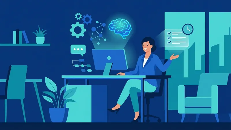 Dua orang berdiskusi di depan laptop yang menampilkan ChatGPT