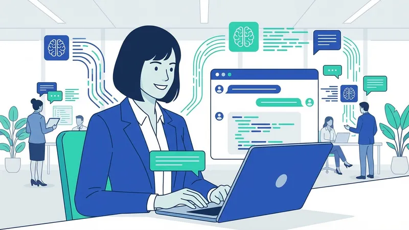Seseorang sedang menulis prompt kompleks untuk chat AI, menekankan pentingnya teknik prompt engineering
