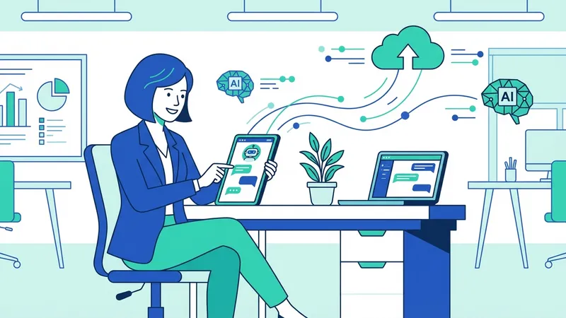 Ilustrasi berbagai sektor bisnis menggunakan chatbot