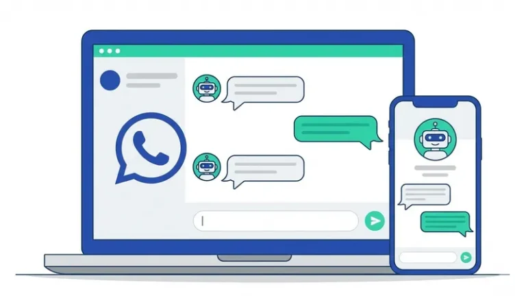 chat bot whatsapp - ilustrasi konsep utama