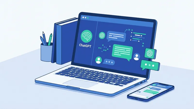 Ilustrasi ChatGPT OpenAI, representasi AI yang berinteraksi dengan manusia