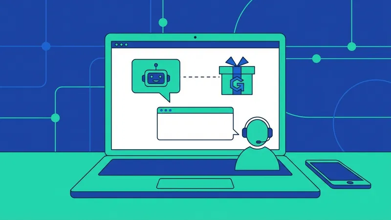 Ilustrasi seseorang sedang berinteraksi dengan antarmuka ChatGPT gratis di laptop