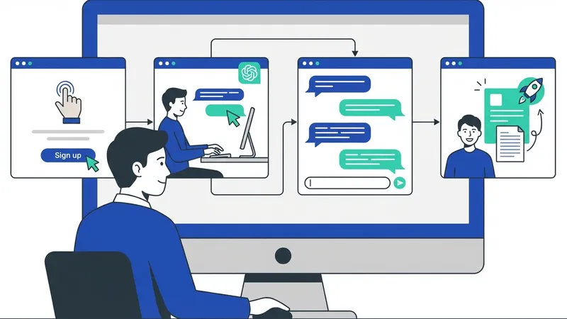 Tim peneliti OpenAI sedang berdiskusi di depan layar monitor menampilkan kode dan grafik AI