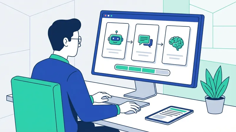 Seseorang menggunakan Claude AI untuk analisis data bisnis