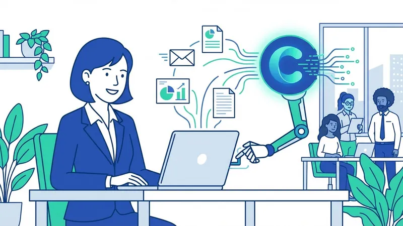 Dua orang berdiskusi serius di depan laptop, merepresentasikan tantangan dan solusi dalam implementasi AI