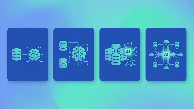 Orang-orang bekerja di depan layar komputer dengan grafik data dan ikon tantangan