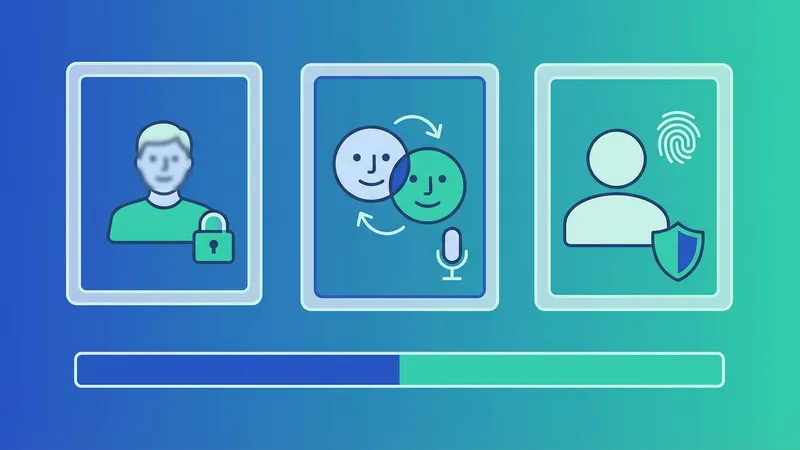 Ilustrasi timbangan etika dan regulasi AI dengan deepfake di satu sisi, menunjukkan perlunya keseimbangan