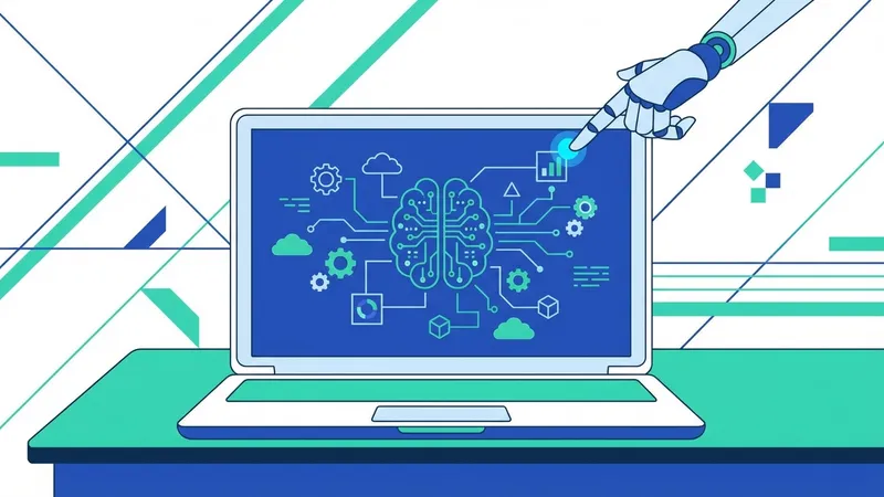 Ilustrasi konsep kecerdasan buatan AI dengan otak robot dan jaringan digital