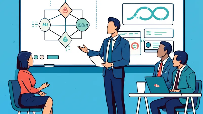 Konsultan AI Indonesia sedang berdiskusi dengan pemilik bisnis tentang strategi implementasi kecerdasan buatan