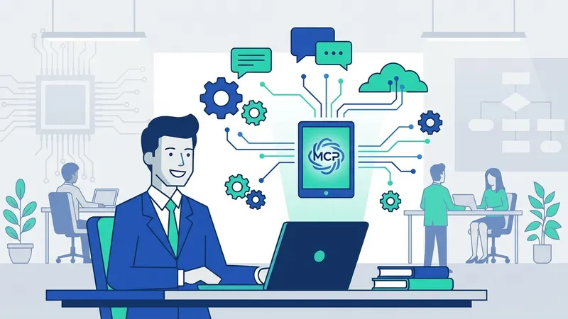 Ilustrasi masa depan AI dan MCP Model Context Protocol