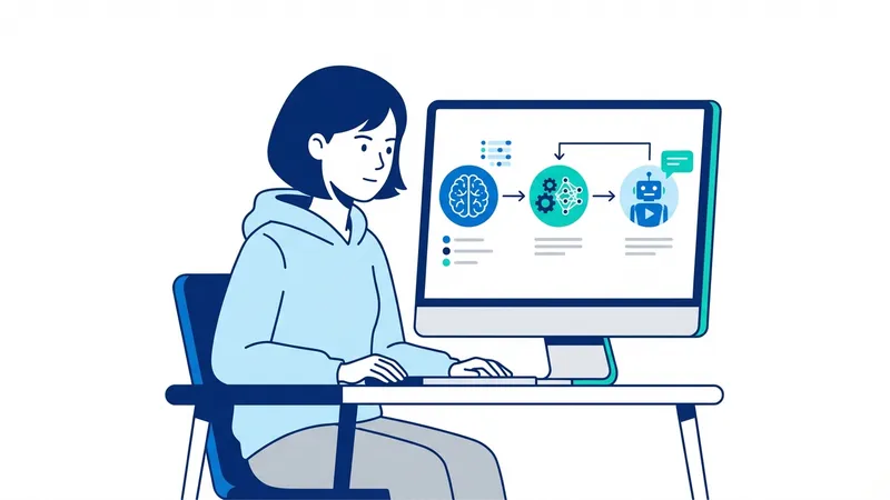 Diagram alur kerja membuat artificial intelligence, mulai dari data hingga deployment