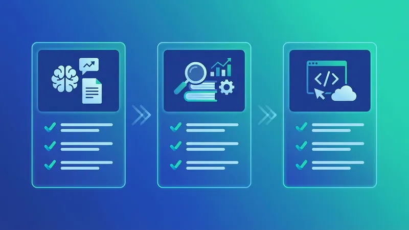 Grafik peningkatan produktivitas yang menunjukkan panah ke atas, dengan ikon-ikon seperti jam, otak, dan roket