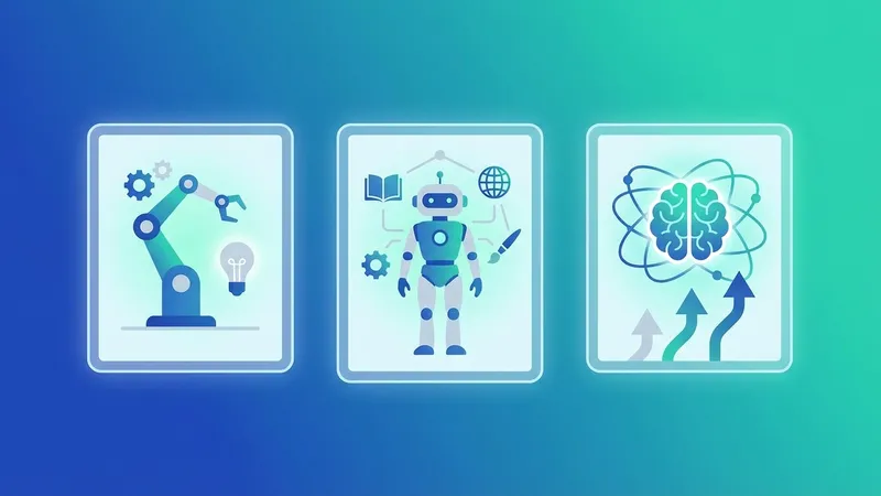 Ilustrasi bagaimana AI memproses data, menunjukkan algoritma machine learning dan deep learning