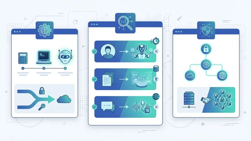 Ilustrasi dokter menggunakan AI untuk analisis data pasien