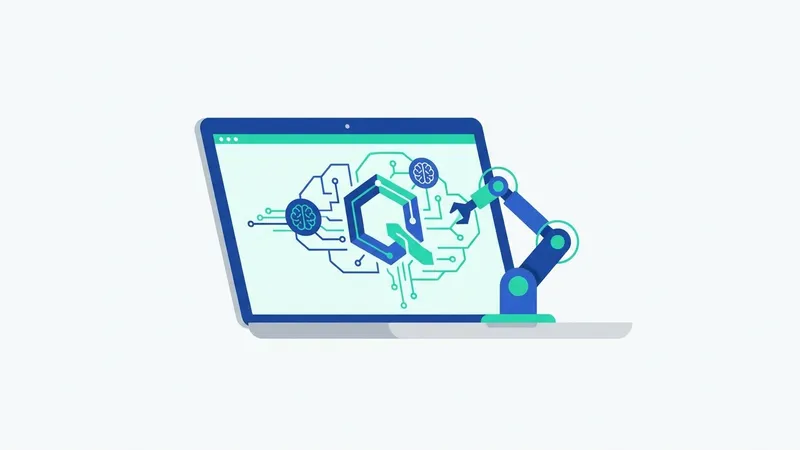 Qwen AI Logo dan Ilustrasi Teknologi AI