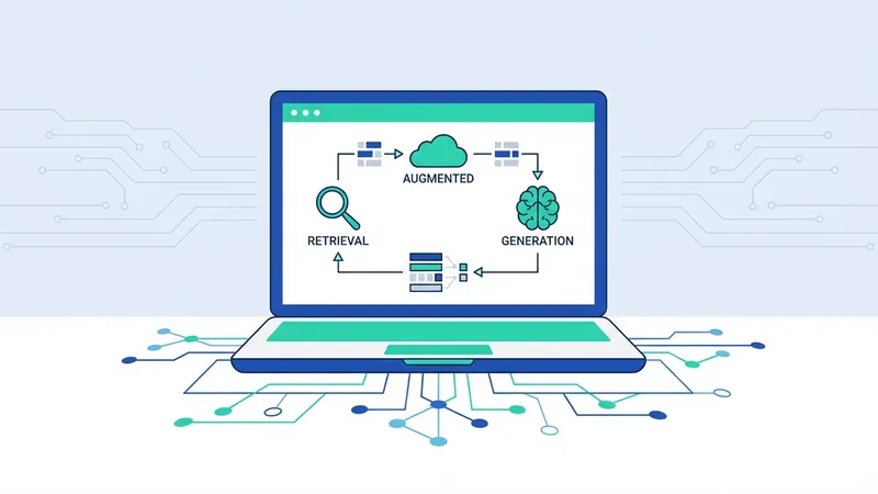Ilustrasi RAG AI dengan database dan LLM