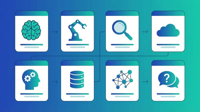 Seorang pebisnis berinteraksi dengan antarmuka AI yang menampilkan data dan analisis